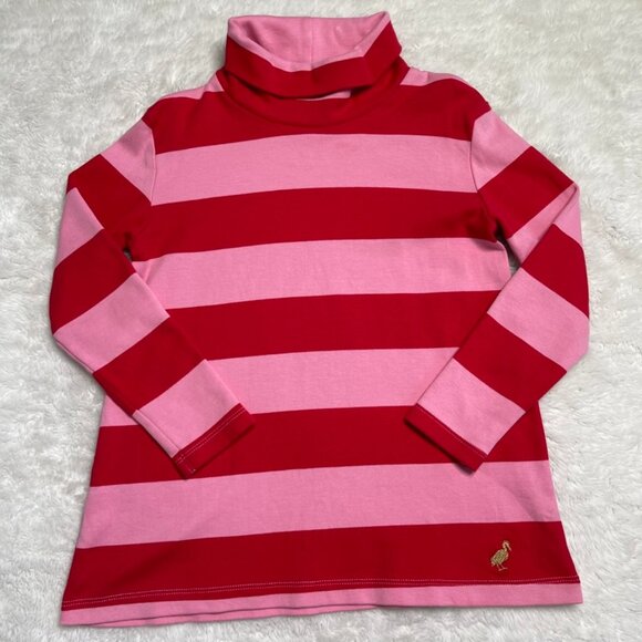 The Beaufort Bonnet Company Other - The Beaufort Bonnet Company Girls Stripped Pink Red Turtleneck Long Sleeve Top 6
